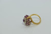 Circa 1960's 18K Yellow Gold Ruby and Diamond Ring, size 6