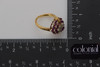 Circa 1960's 18K Yellow Gold Ruby and Diamond Ring, size 6