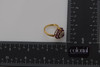 Circa 1960's 18K Yellow Gold Ruby and Diamond Ring, size 6