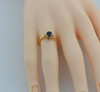 14K YG Fine Sapphire and Diamond Ring Size 6.5 Circa 1980