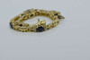 14K Yellow Gold Sapphire and Diamond Link Bracelet Unique Design Circa 1980