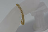 14K Yellow Gold Diamond Bracelet S Shaped Baguette Set Links Circa 1990