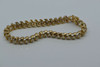 14K Yellow Gold Diamond Bracelet S Shaped Baguette Set Links Circa 1990