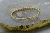 14K Yellow Gold Garnet Hinged Bangle Bracelet Victorian Style Circa 1970