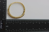 14K Yellow Gold Garnet Hinged Bangle Bracelet Victorian Style Circa 1970