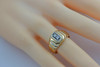 14k Yellow Gold 2 Stone Diamond Ring Size 10.25 Circa 1970
