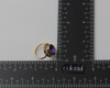 14K Rose Gold Soviet Amethyst Ring Size 6.5 Circa 1980