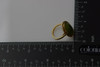 14K Yellow Gold Jadeite Ring Oval Medium Light Green Jade Size 6, Circa 1960