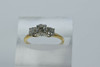 Vintage 14K Yellow Gold Diamond 3 Stone Ring Circa 1960 Ring Size 7.5