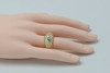 14K YG Super Diamond Inset Domed Ring 3ct tw Size 6 Circa 1980