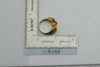 14K YG Citrine and Yellow Sapphire Ring with Diamond Accents Size 10 Circa 1990