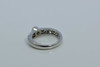 14K WG Diamond Ring with 1/2ct Round Central Brilliant Cut Diamond Size 6.25