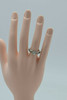 14K WG Diamond Ring with 1/2ct Round Central Brilliant Cut Diamond Size 6.25