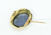 14K Yellow Gold Angel Enamelled Pin European Circa 1890