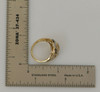 14K Yellow Gold Multi Colored Ring w/Chocolate, White & Black Diamonds Size 7