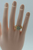 14K Yellow Gold Diamond Roundel Ring Size 7.25