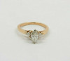 14K YG Diamond Engagement Ring with Marquise Central Stone 1.1ct tw est Size 6.5