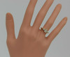 14K Yellow Gold Pear Shaped Diamond Ring 3 Stone H SI Circa 1960 Size 4.5