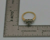 14K Yellow Gold Pear Shaped Diamond Ring 3 Stone H SI Circa 1960 Size 4.5