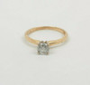 14K Yellow Gold .68 ct Diamond Solitaire H I1 Circa 1970 Ring Size 8