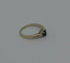 14K WG "Past, Present, Future" Sapphire and Diamond Ring size 6.25