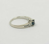 14K WG "Past, Present, Future" Sapphire and Diamond Ring size 6.25