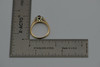 14K Yellow Gold 3 Stone Ruby and Diamond Ring Circa 1980 Size 6