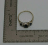 14K WG Sapphire and Diamond Ring 1 1/2ct Gem Weight Total Circa 1980 Size 10.75