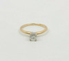 14K Yellow Gold 1/2 ct Diamond Solitaire Engagement Ring Size 5