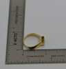 14K YG Smartly Mounted Peridot Ring Modernist Design Circa 1990 Size 7.75