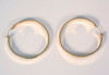 14K Yellow Gold Hoop Earrings Inches Diameter 6mm Wide