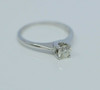 14K White Gold .40ct Diamond Solitaire Ring Size 4