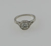 Platinum Art Deco Estate Transistional Cut Diamond Ring Circa 1925, Size