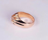 Superb 18K Rose Gold 1920's Men's 1 ct.+ Mine Cut Diamond Ring, Size 9