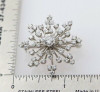 Superb Platinum Snowflake Diamond Pin/Pendant, circa 1950