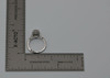 18K White Gold Diamond Halo Engagement Ring, Size 4