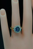 18K Yellow Gold Sapphire and Diamond Ring, Size 5.5