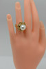 18K Yellow Gold Superb Pearl and Diamond Ring Circa 1960, Size 4.75