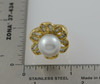 18K Yellow Gold Superb Pearl and Diamond Ring Circa 1960, Size 4.75