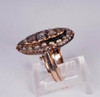 Early American 1830's Rose Cut Marquis Shaped Diamond Ring, app. 2ct. tw. Size6