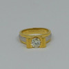 18K Yellow Gold and Platinum Diamond Ring 1+ ct., Size 7