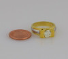 18K Yellow Gold and Platinum Diamond Ring 1+ ct., Size 7