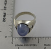 Men's 20K White Gold Star Sapphire High Dome Cabochon, 10 carat, 1960's, size 9