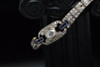 Art Deco 18K White Gold Diamond and Sapphire Bracelet, circa 1925
