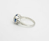 18K Vintage Superb White Gold Diamond & Sapphire Ring Circa 1920, Size 6.5