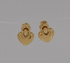 Circa 1970 Bvlgari 18K Yellow Gold Door Knocker Style Ear Clips, Heart Shaped