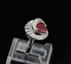 Superb Circa 1970 Platinum Ruby & Diamond Ring, Size 5