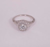 Vintage 18K White Gold Filigree Diamond Ring app.3/4 ct. Solitaire, size 6.25