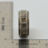 Silver and Gold Native Cut Diamond Band app. 5.0 ct. tw. Size 7