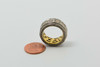 Silver and Gold Native Cut Diamond Band app. 5.0 ct. tw. Size 7
